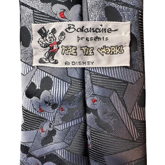 Vtg Disney All Over Mickey Mouse Rare Balancine The Tie Works Mens Neck Tie USA - Picture 3 of 10